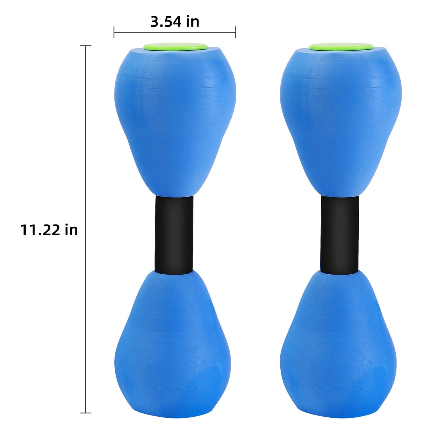 ActionEliters 2PCS Aquatic Dumbbells, Foam Water Weights Aerobic Exercise Fitness Equipment Dumbbells Pool Resistance Swimming Training for Adults, Kids, Men, Women Weight Loss Blue