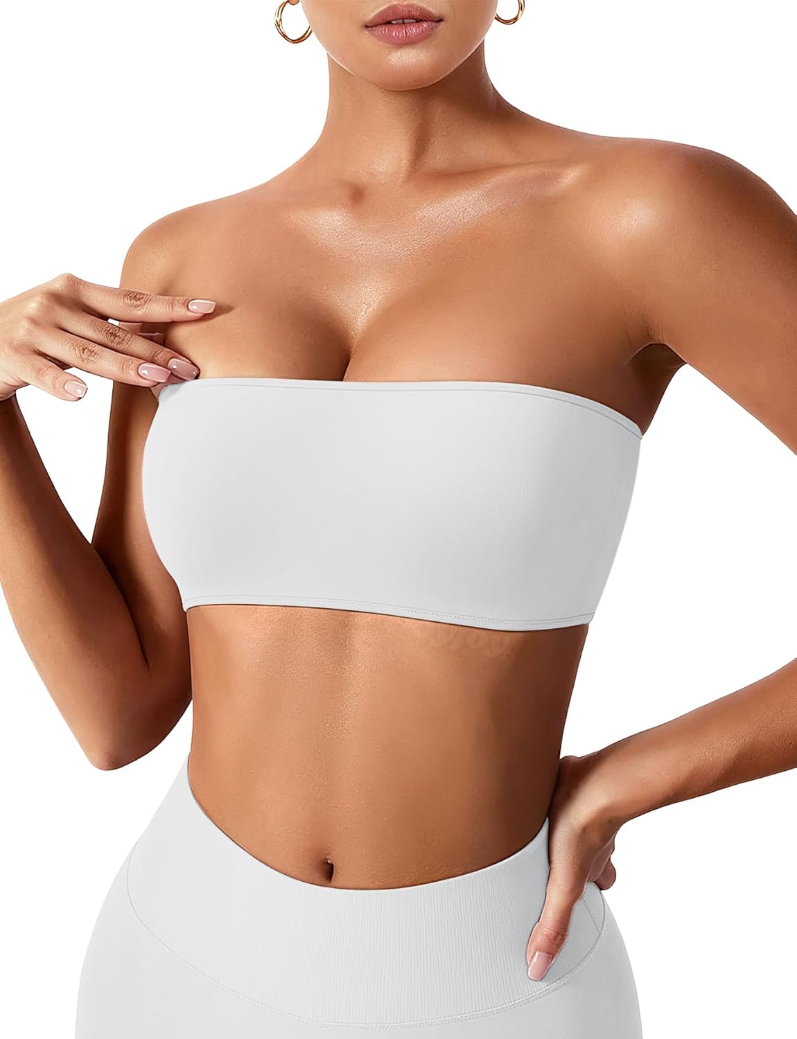 Impact Backless Bandeau Bra - Adjustable Strapless Summer Workout Top | Stylish & Comfortable