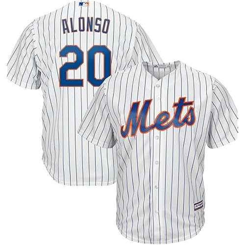 Outerstuff Pete Alonso #20 New York Mets Home White Youth Boys Jersey - Youth Boys (8-20)