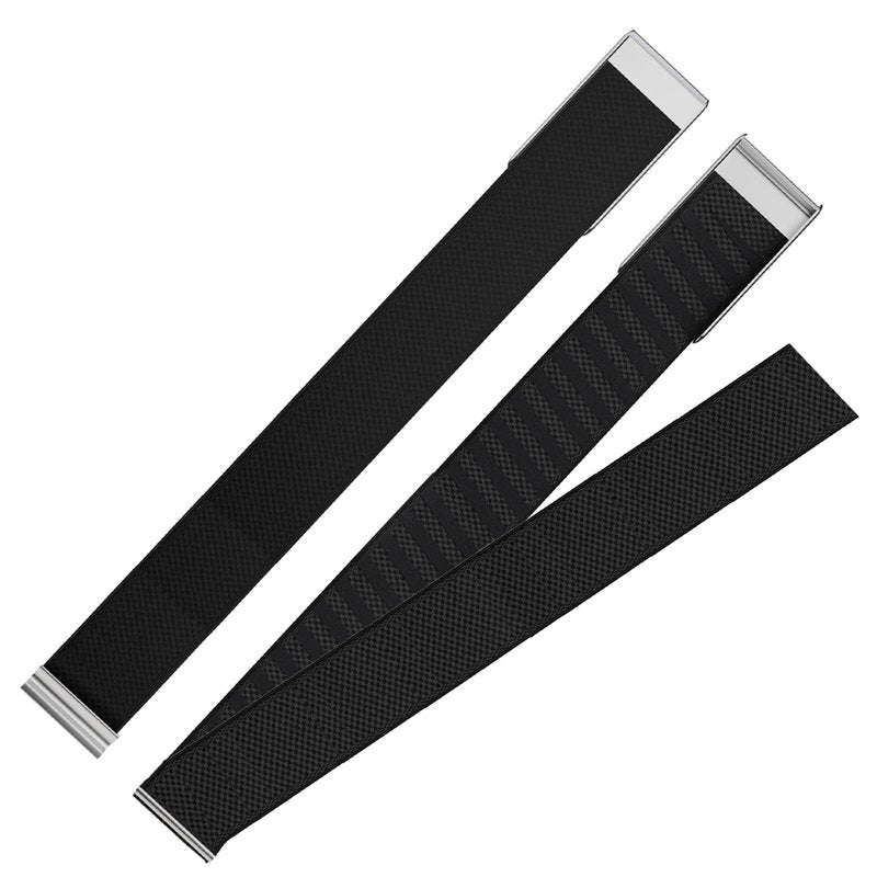 Fitcent Adjustable SuperKnit Bicep band Compatible with WHOOP 5.0 WHOOP One+Peak/MG LIFE, Soft Nylon Bicep Bands with Stainless Steel U Shape for WHOOP LIFE ECG Whoop 5.0 bands (Black, One+Peak)