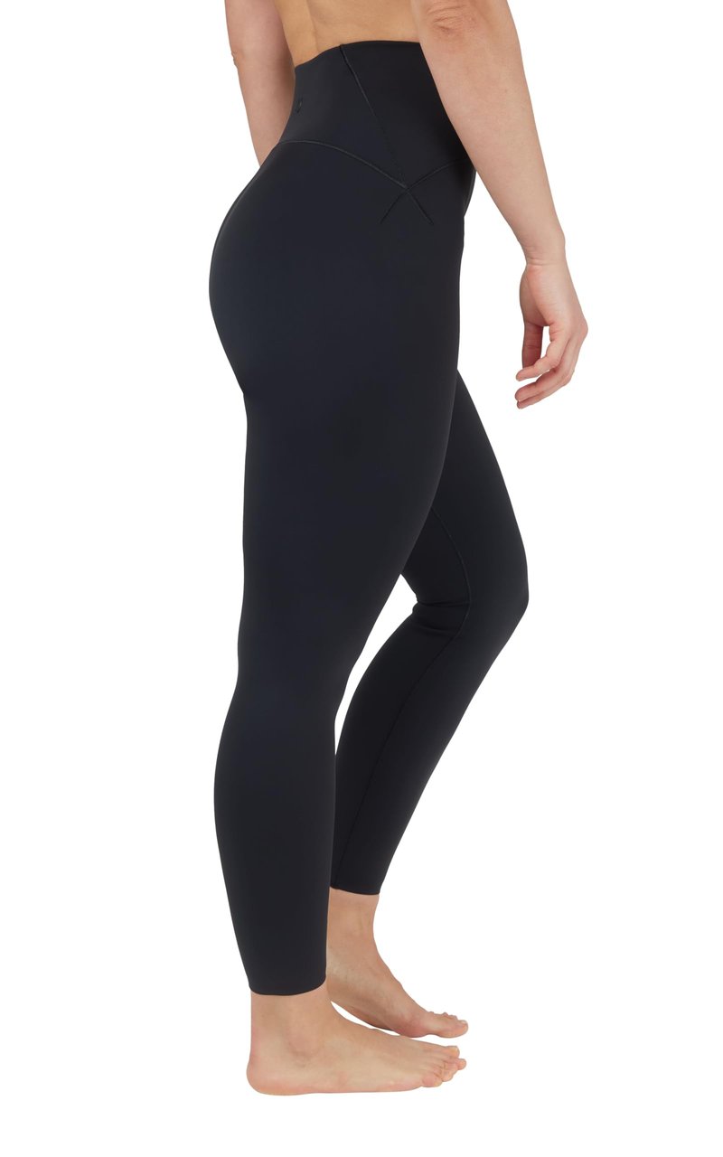 Yogalicious Tummy Control Sculpting Compression Leggings Elastic Free High Waisted Workout Performance Butt Lift Pant - Black - XL