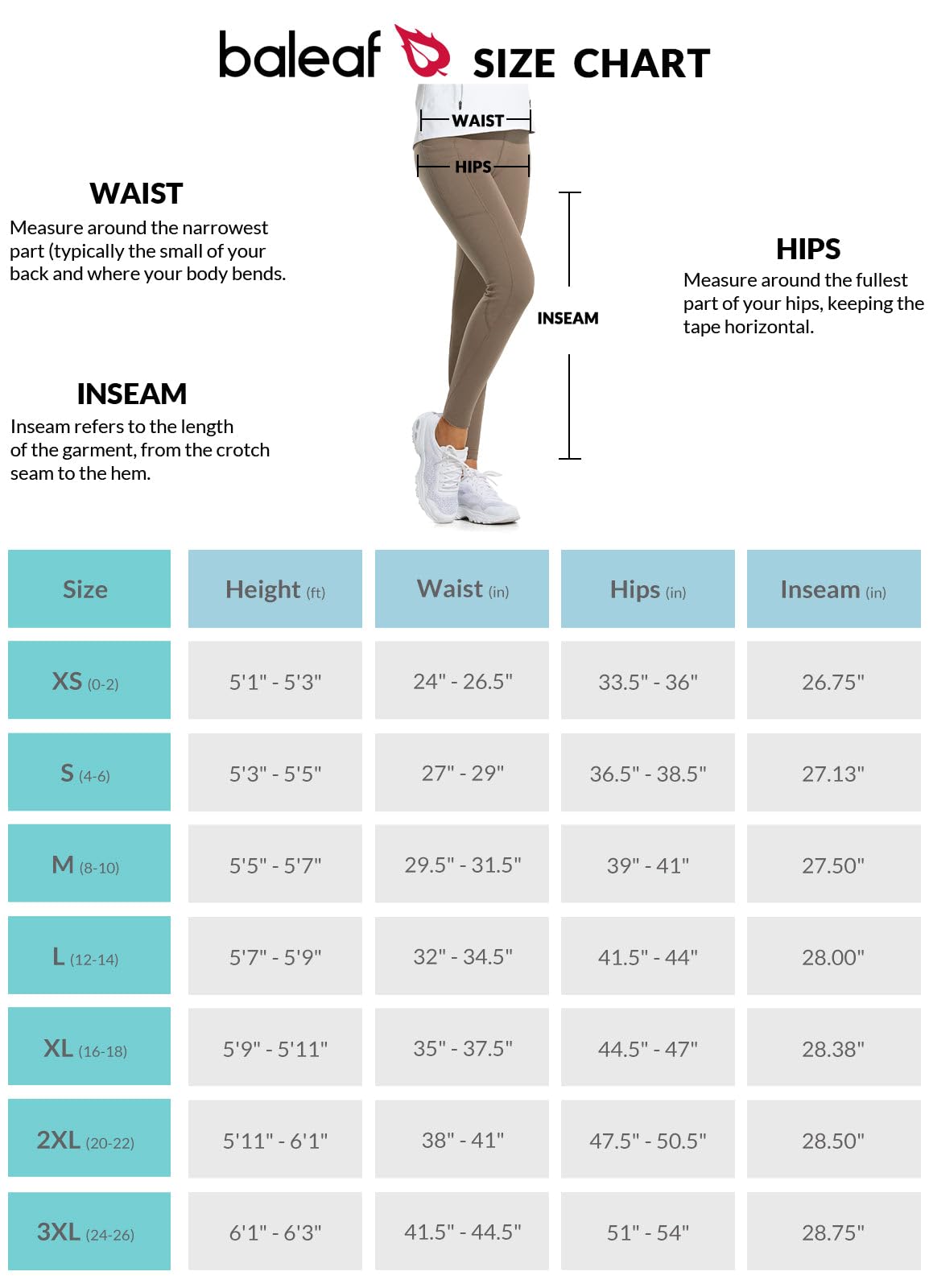 baleaf Thermal Leggings Women Fleece Lined Warm Winter 27" Brown XL