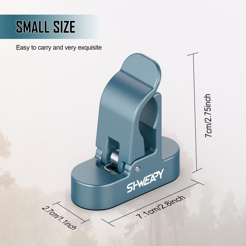 SHWEAPY Magnetic Golf Holder Clip for Golf Cart Aluminum Alloy Stand Clip Hold 30-60 Rings Golf Gifts for Golfers