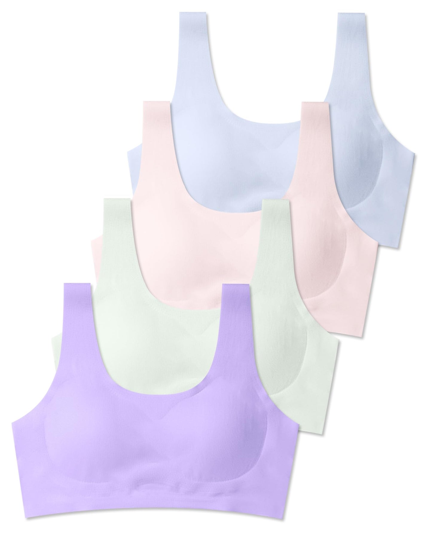 SALIA GIRL Training Bras for Girls 10-16 Sports Seamless Bra with Removable Padding Bras, Large