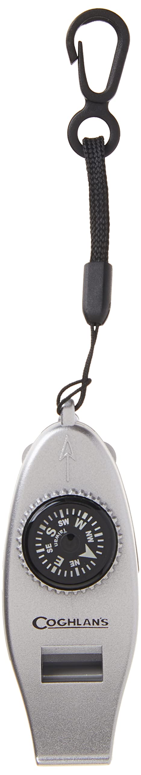 Coghlan's Six-Function Whistle with LED Light,Silver