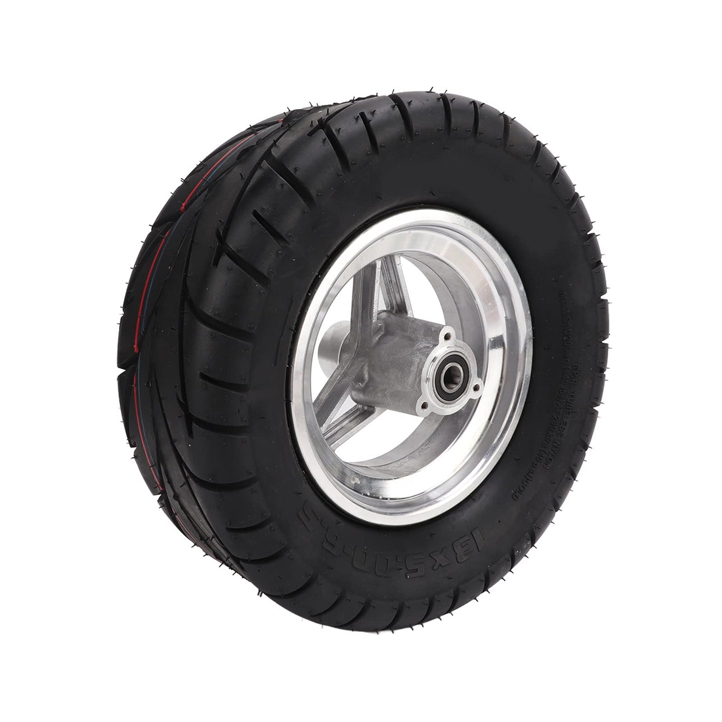 13X5.00‑6.5 Rubber Tubeless Tire with Stainless Steel Hub, Thicken Electric Scooter Vacuum Tyre Accessory