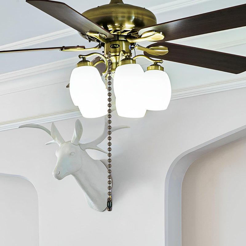 Dotlite Bronze Ceiling Fan Pull Chain, 120" Extra Long Rust Proof 3mm Beaded Ball Light Pulls Extension Chains with 20 Connectors