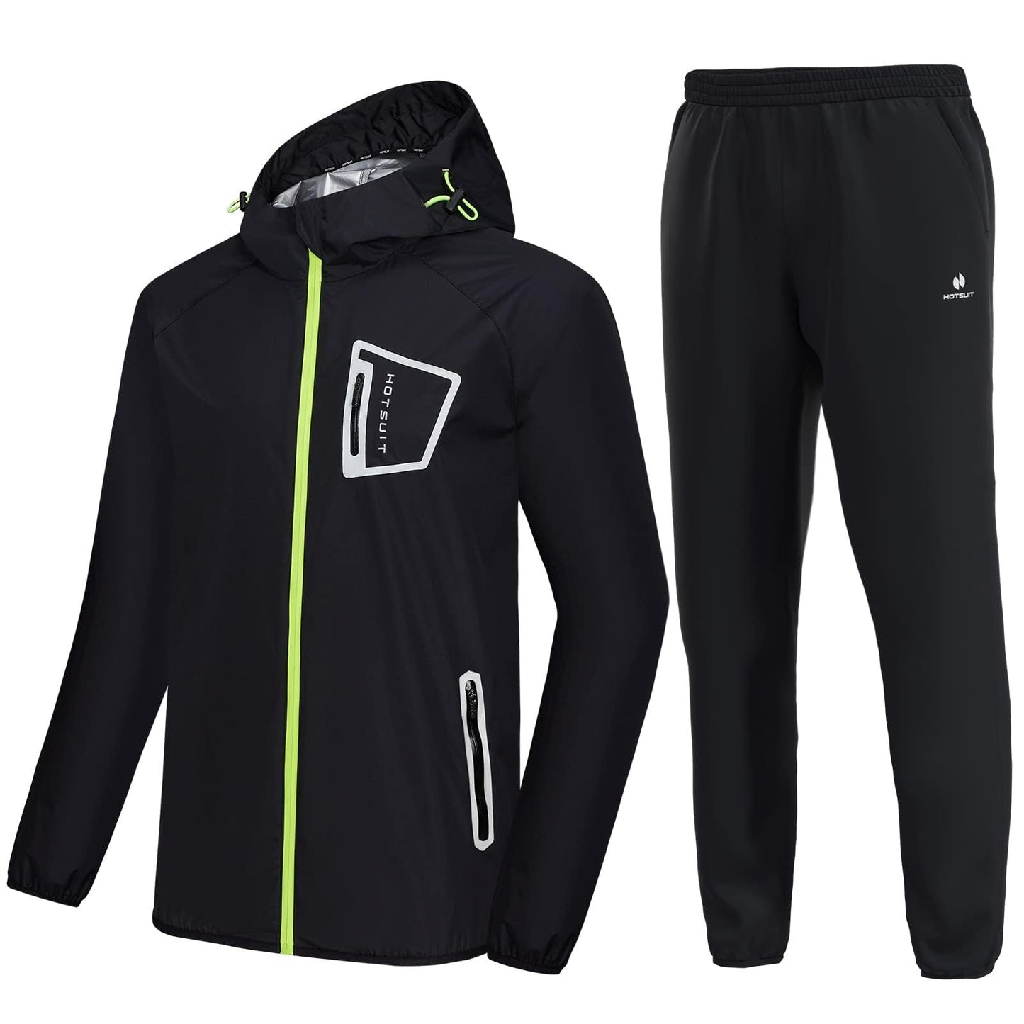 HOTSUIT Sauna Suit Men Anti Rip Boxing Sweat Suits Exercise Workout Jacket Pants