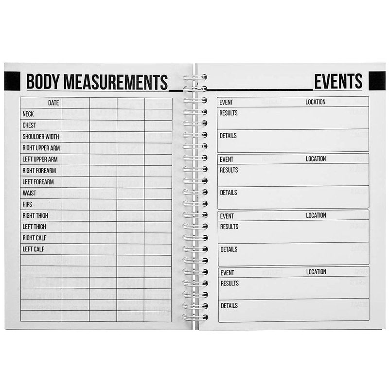 WODBOOK Workout Journal for Athletes - WOD Logbook - Exercise Planner - Cross Training Tracking Diary – WOD Book | Track 200 WODs + 130 Benchmarks + Personal Records | 140 Pages | Wire-Bound