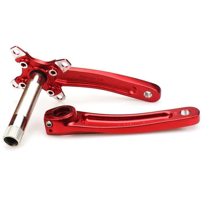 Litetop Bike Crank Arm Set Mountain Bike Crank Arm Set 175mm 104 BCD with Bottom Bracket Kit and Chainring Bolts for MTB BMX Road Bicyle, Compatible with Shimano, FSA (1 Pair)