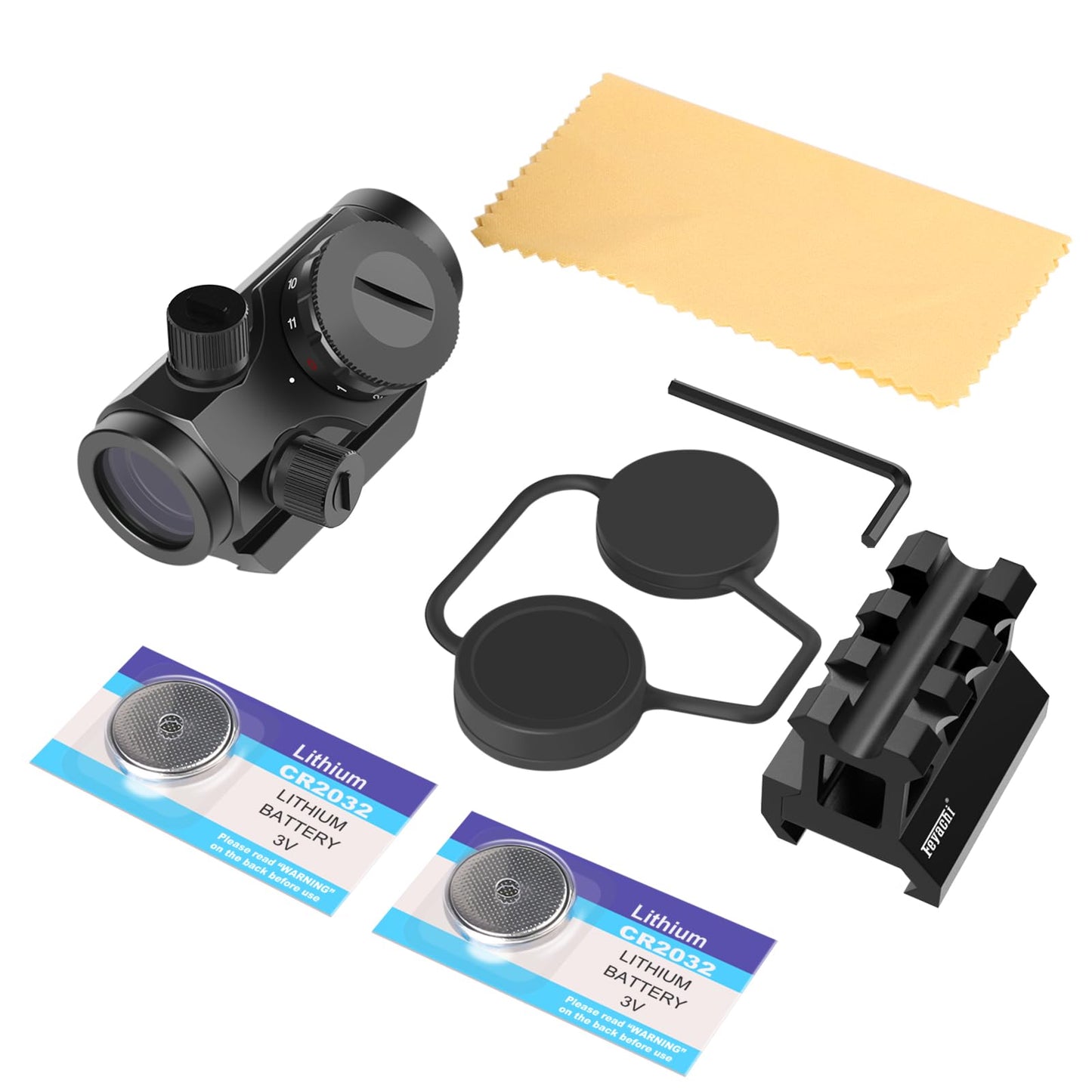 Feyachi Red Dot Sight 4 MOA Red Dot Sight Scope with 1 inch Riser Mount