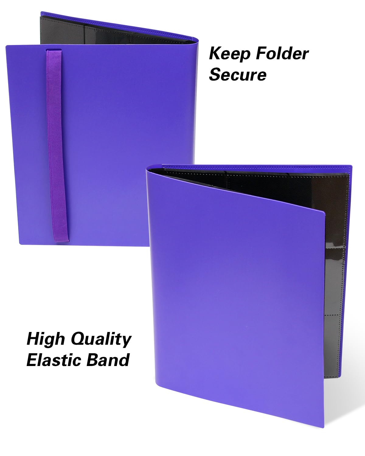 GEAoffice Card Binder 9 Pocket, 360 Pockets Trading Card Album Folder, Side Loading Collection Folder for MTG, TCG, Sports (Purple)