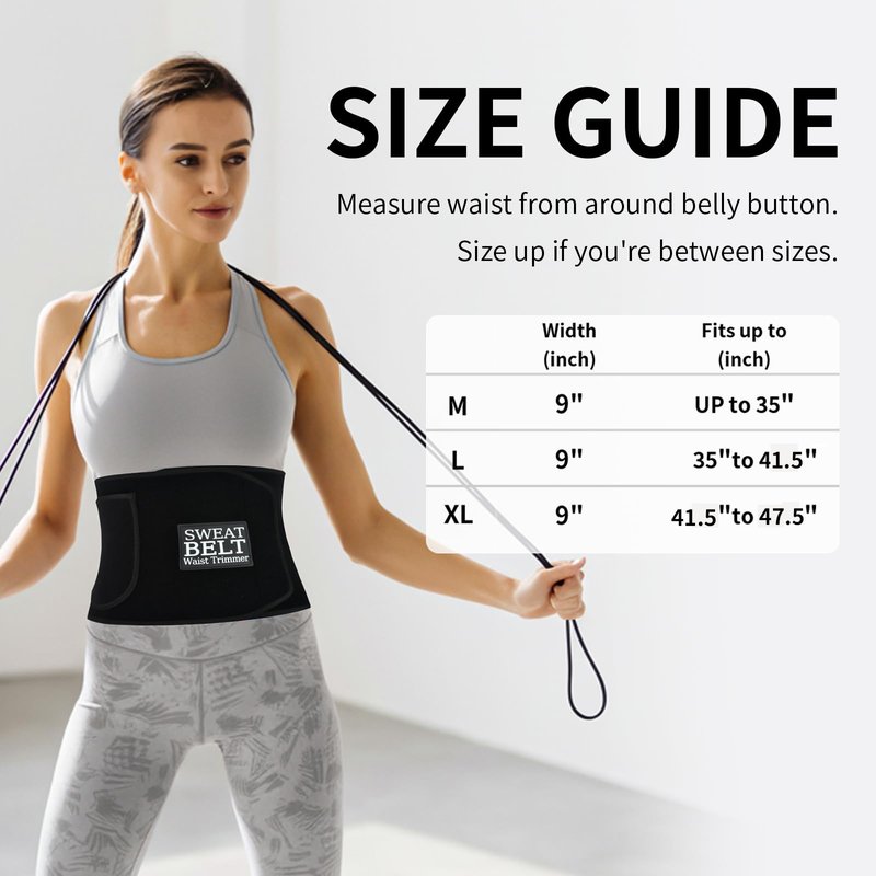 LKV Waist Trainer for Women Lower Belly Fat, Waist Trimmer Sweat Belt for Workout, Stomach Wrap Waist Sweat Band Body Shaper for Women Silver-black
