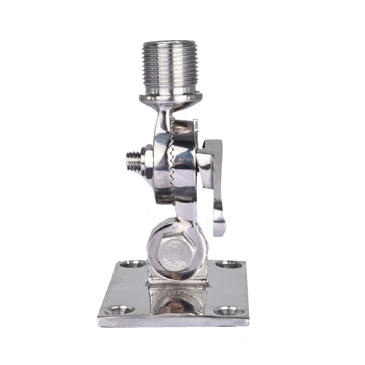NovelBee Marine VHF Antenna Mount,316 Stainless Steel Antenna Adjustable Base Bracket Holder for Boats