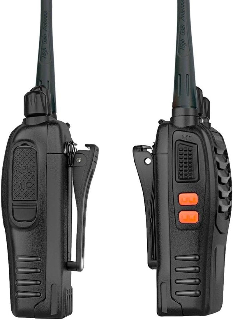 Rechargeable Walkie Talkies - Long Range Two-Way Radios | 16 Channels, Earpiece Included (2 Pack)