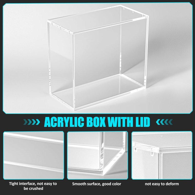 Acrylic Display Case for Trading Cards - 2-Pack Stackable Protector with Ultra-Thick Walls & Strong Magnets | Fits Elite Trainer Boxes