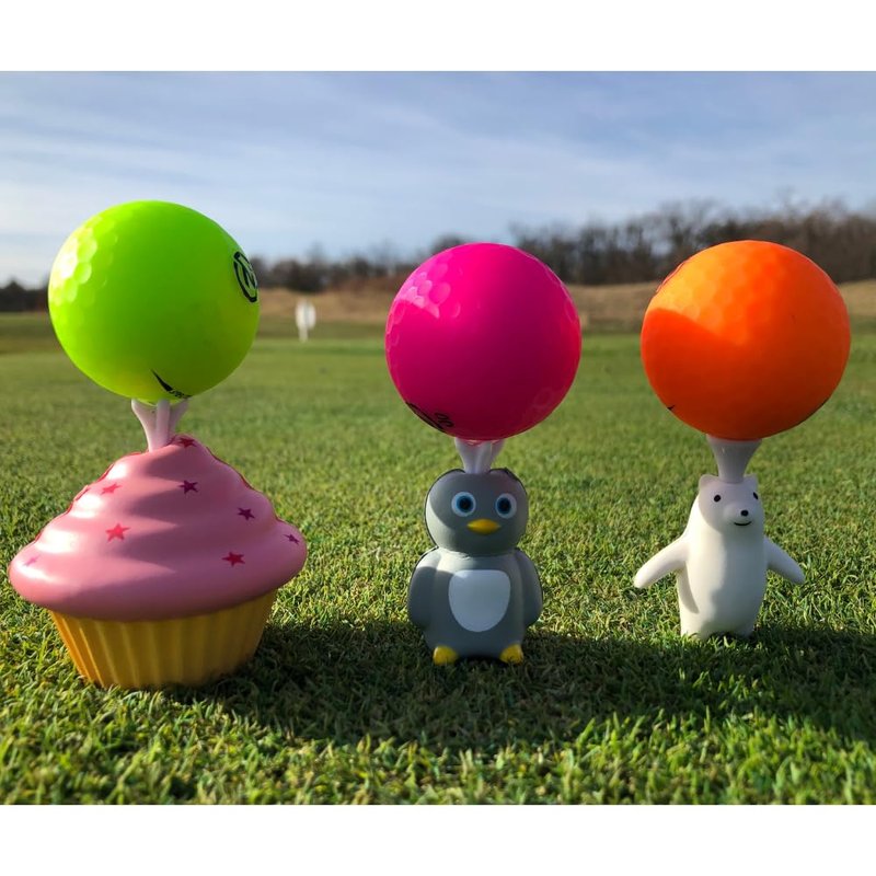 Squishtees Golf Tee Penguin 2 Pack Golf tee Penguin Foam tee That has Insertion for Traditional Golf tees. Used While Playing and Practicing Golf. Make Golf Fun!