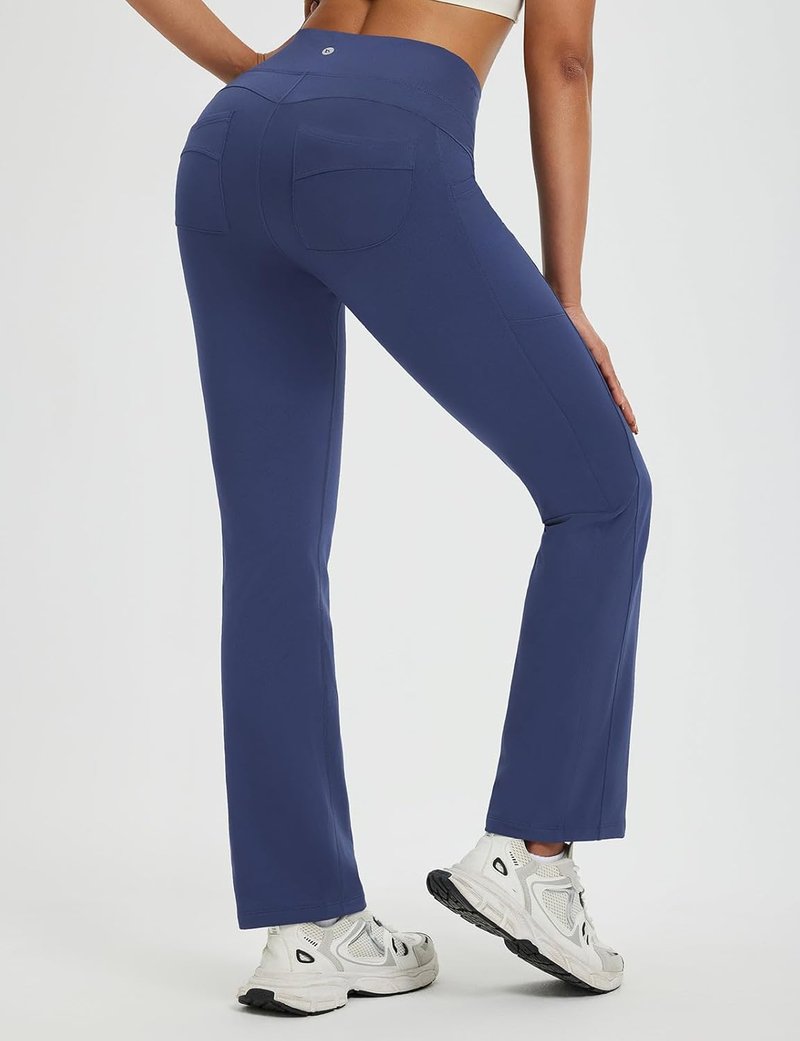 Baleaf Women's Thermal Yoga Pants - Fleece Lined, Water Resistant, Bootcut Flare | Winter Warmth & Pockets
