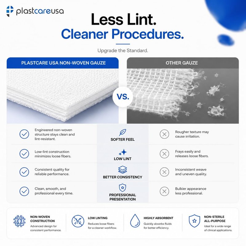 5000 2x2 Non Woven Non Sterile Bandaging Pad First Aid Medical Gauze Sponges, 25 Bags of 200