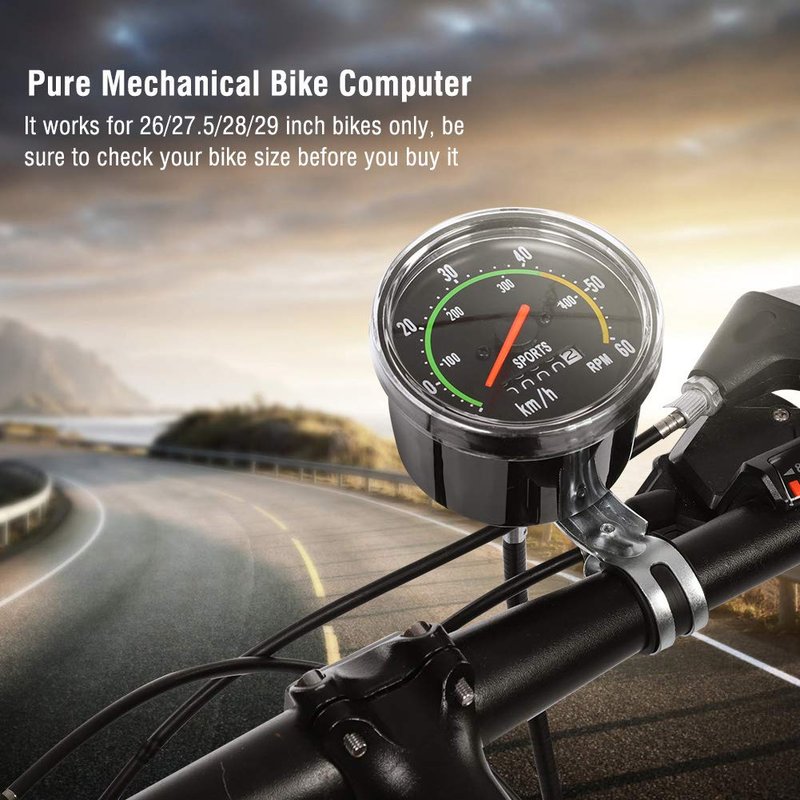 Pilipane Bikes Speedometer, Bikes Tricycle Mechanical Odometer Speedometer, Bikes Bike Computer Speedometer Odometer, Cycling Stopwatch Cyclocomputer for 26/27 5/28/29 inch Bikes