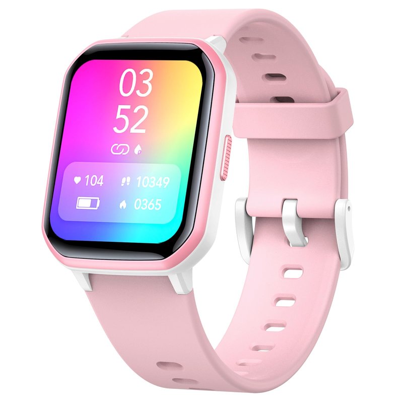 Kids Smart Watch for Girls,IP68 Waterproof Kids Fitness Tracker Watch with 1.5 Inch DIY Face,Heart Rate Sleep Monitor,19 Sport Modes,Calories Counter,Alarm Clock,Great Gifts for Children 6+ (PInk)