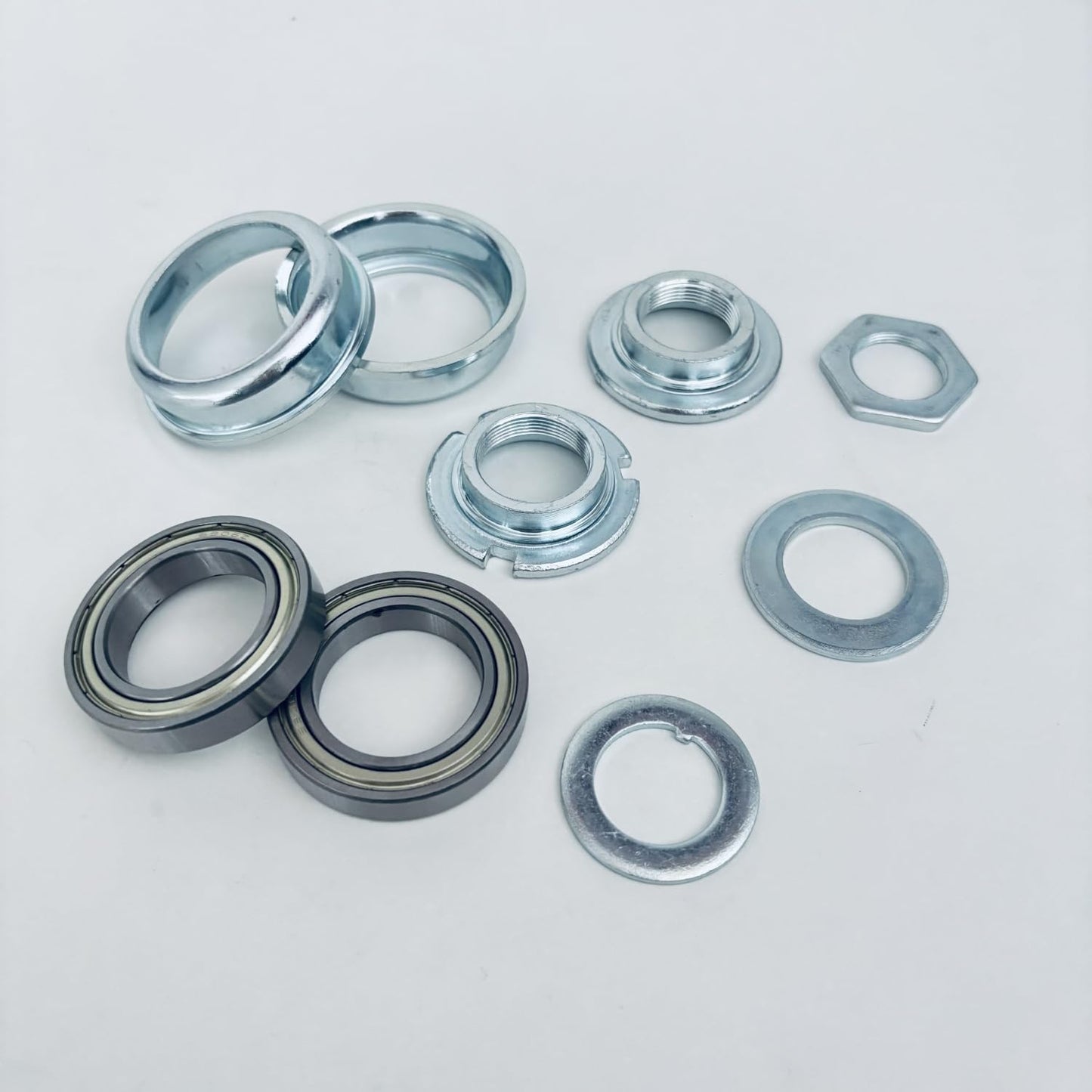 Upgrade Bottom Bracket Cup Set, for One-Piece Bottom Bracket Cup Set Silver Color (2" Cup-52mm OD)