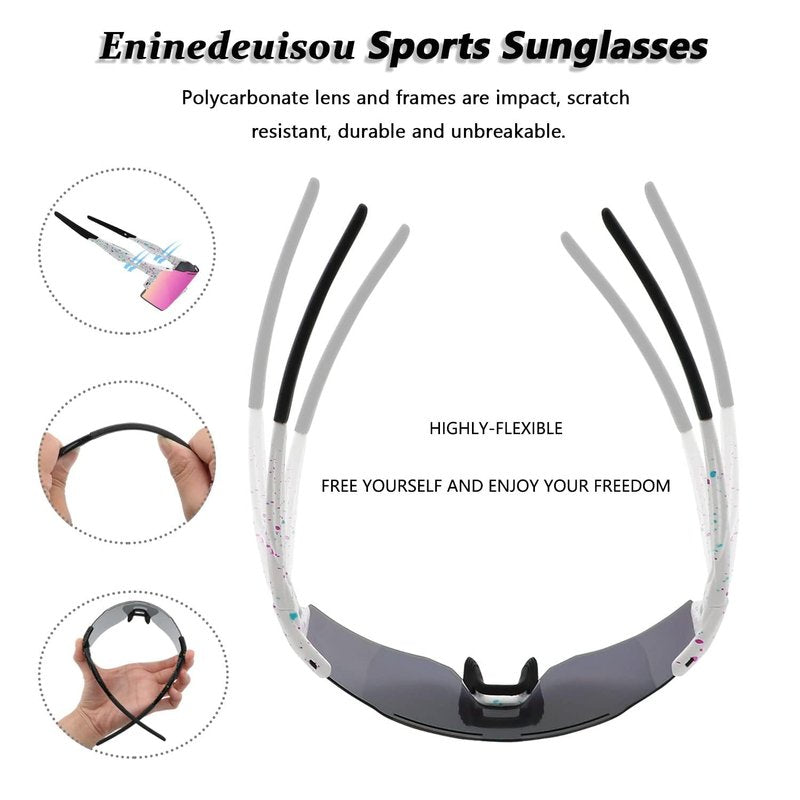 Eninedeuisou Baseball Sunglasses for Men Women,Light UV400 Cycling Sports Running Sunglasses Youth Sun Glasses Unisex Adult.
