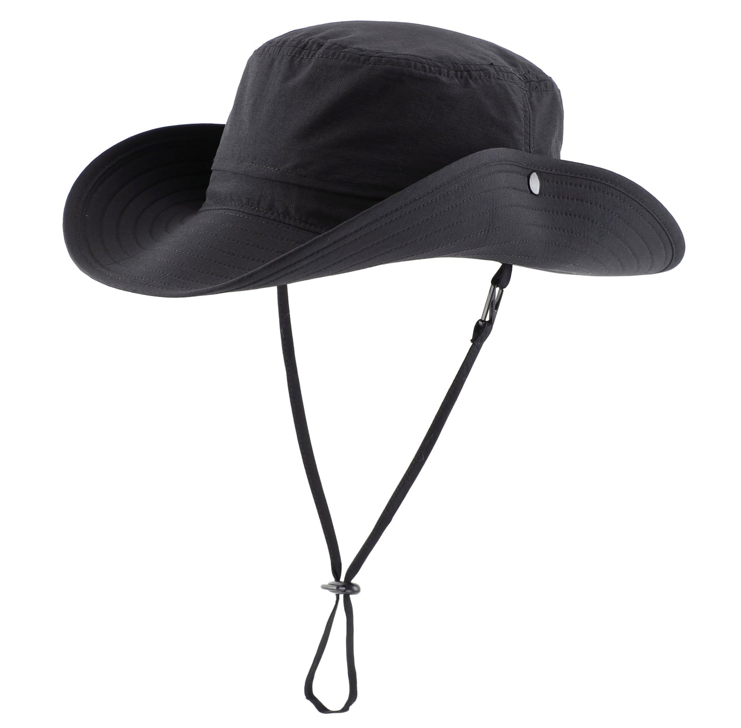 Connectyle Mens Womens Wide Brim Safari Bucket Hat UV Sun Protection Fishing Hiking Hats Outdoor Summer Cowboy Hat Black