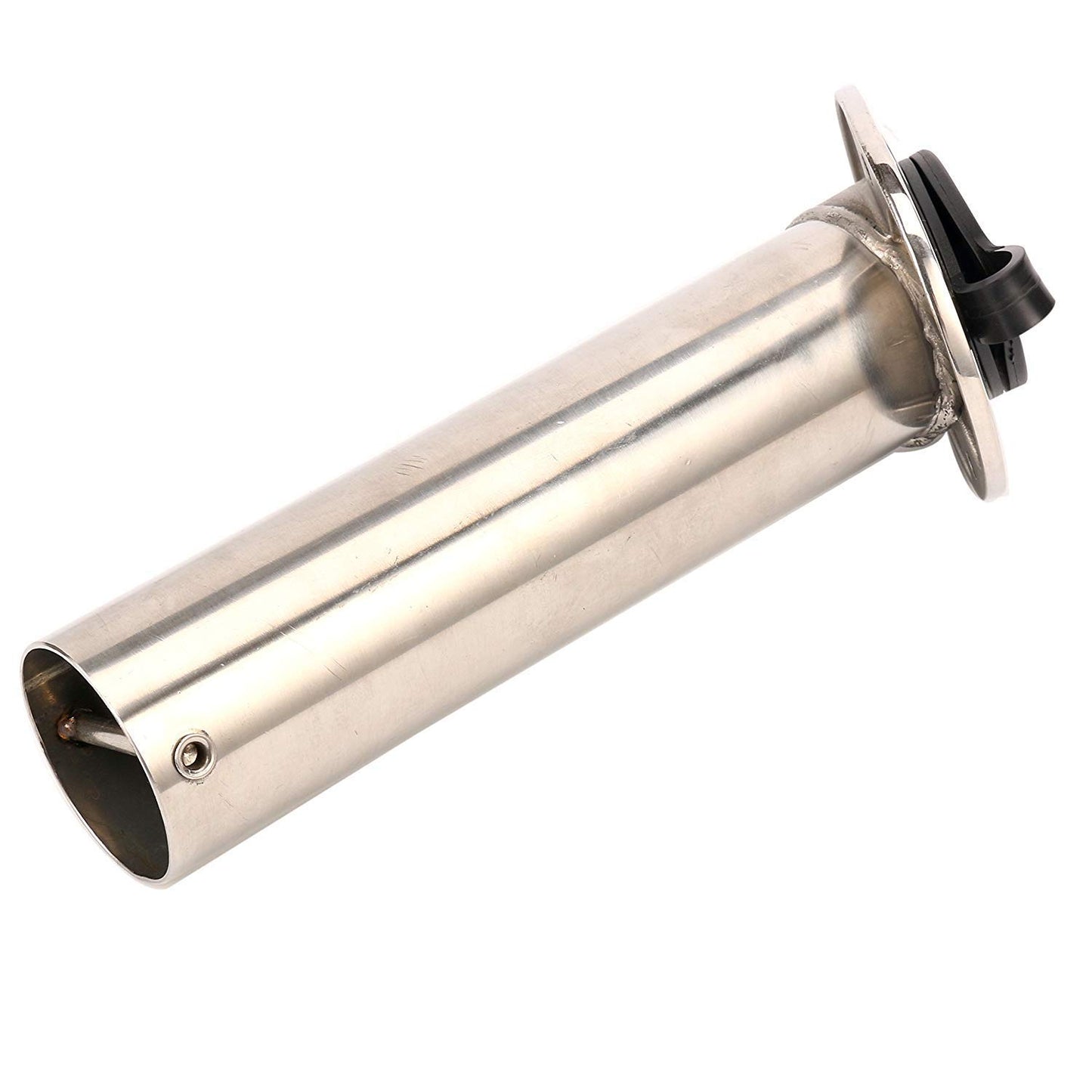Amarine-made 30 Degree Stainless Steel Heavy Duty Flush Mount Sunshine Resistant Rod Holder Black PVC Cap Liner (2pcs)