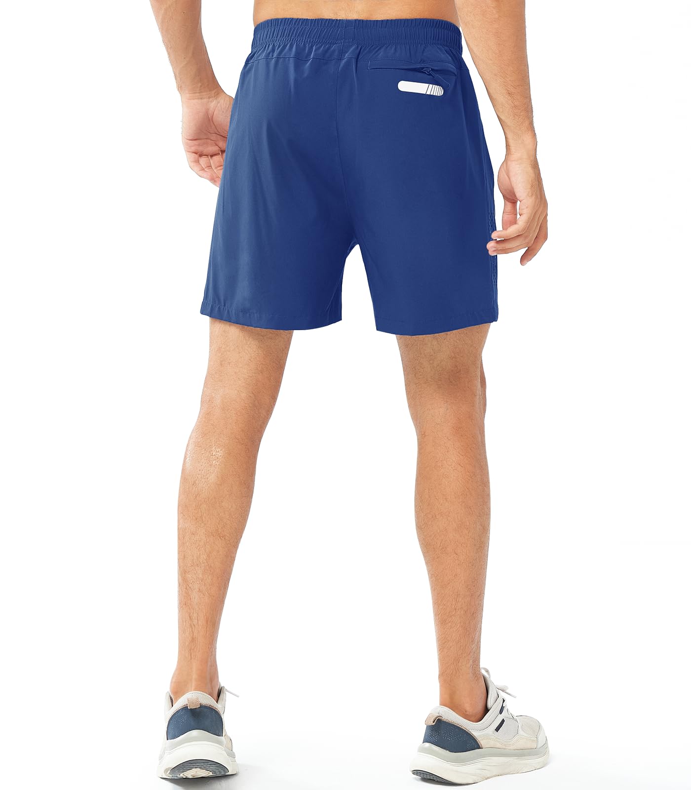 NORTHYARD Men's Athletic Running Shorts Gym Workout 7"/9"/5" Quick Dry Lightweight Sports Basketball Tennis 3 Zipper Pockets ROYALBLUE-5inch 2XL