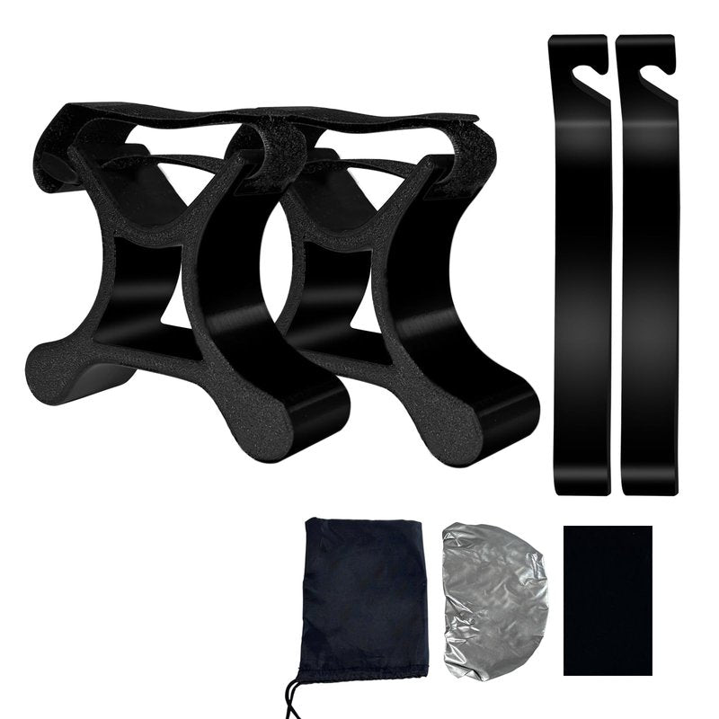 MOOYIYAN Portable Repair Stand,For Bicycles,eBikes,Compatible w All Electric Bikeswith Maintenance Bracket,Pry Bar,Cushion Cover, Black,Carrying Case,Absorbent Cloth,Waterproof Seat Cover