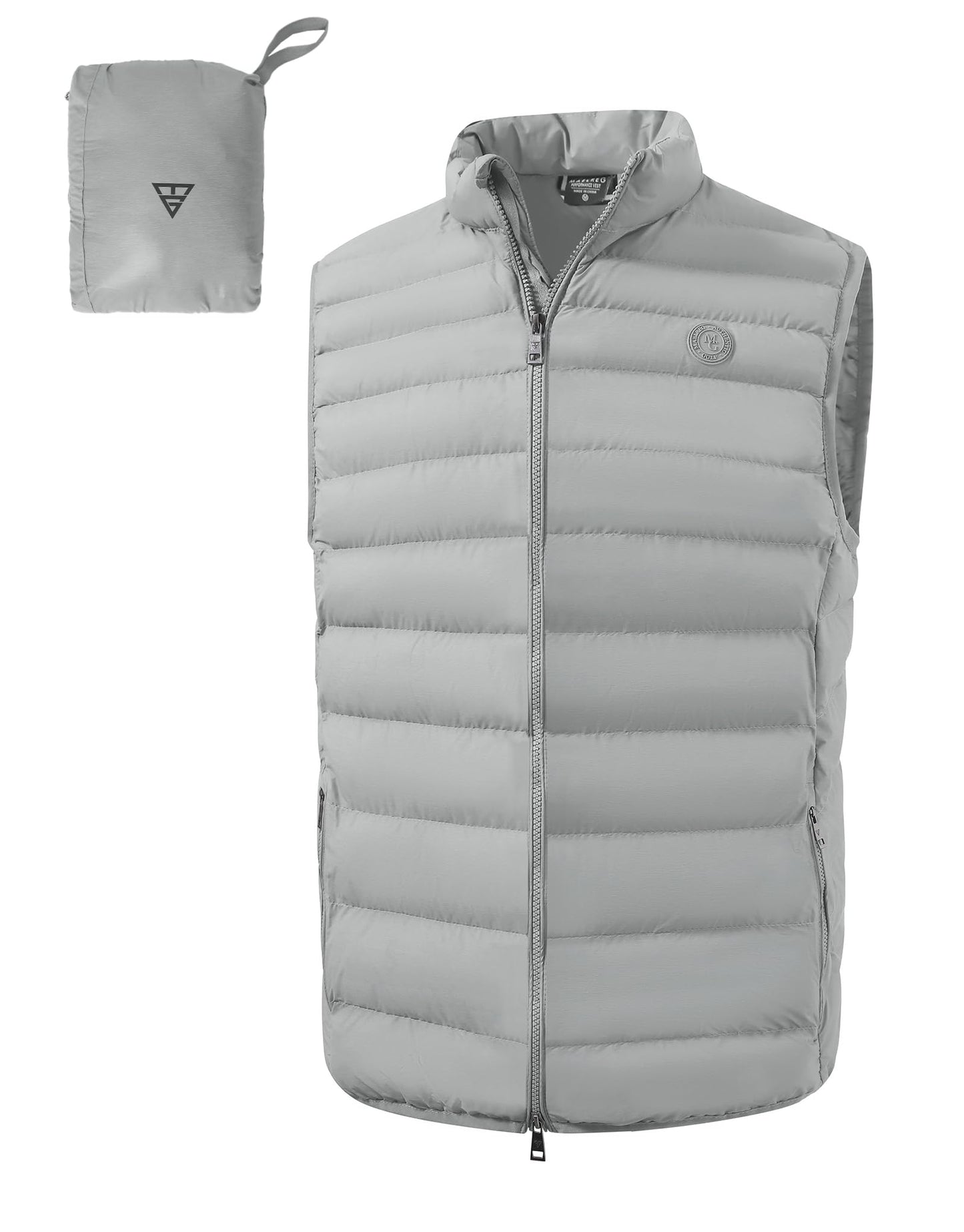 M MAELREG Mens Vest Lightweight Packable Quilted Warm Puffer Outerwear Winter Zip Up Sleeveless Jacket Golf Hiking