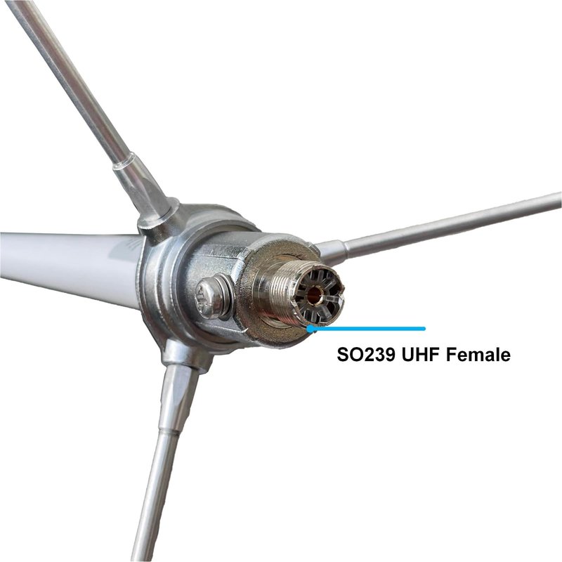 FMUSER GR100 GMRS Base Antenna, 462-467MHz, High Gain 7.5 dBi Fiberglass GMRS Base Station Antenna for GMRS Repeater, GMRS Mobile Radio Antenna with PL259 Connector