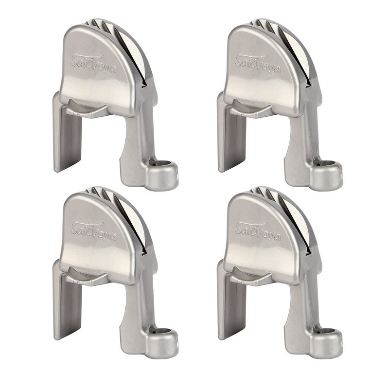 SailVoya Boat Fender Clips, Adjustable Pontoon Boat Square Rail Fender Cleats/Clips/Hangers for Pontoon Bumpers, Pontoon Boat Accessories for Bumpers, 4 Pack