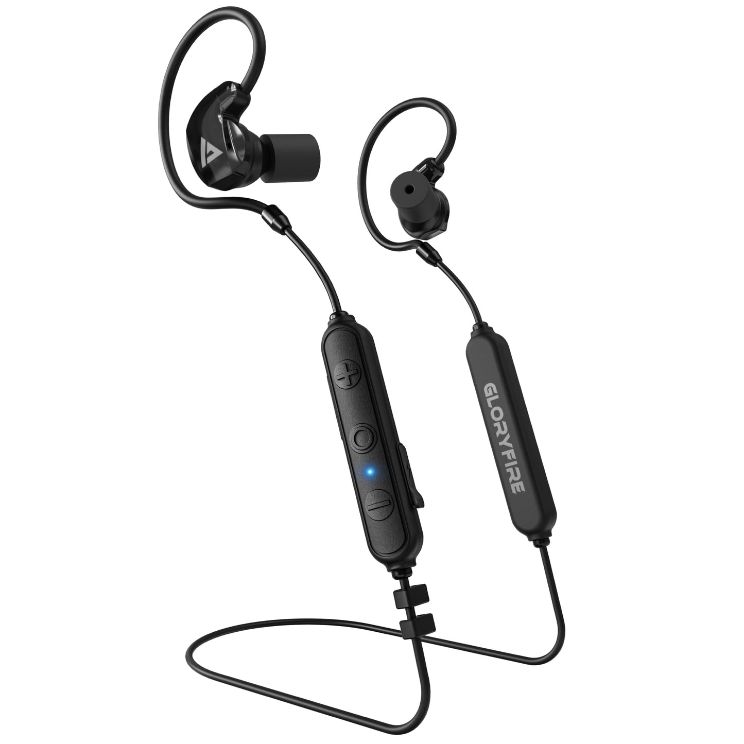 GLORYFIRE Bluetooth Shooting Ear Protection Earplugs,Shooting Ear Buds for Hearing Protection, Noise Reduction Ear Protection for Gun Range(Matte Black)