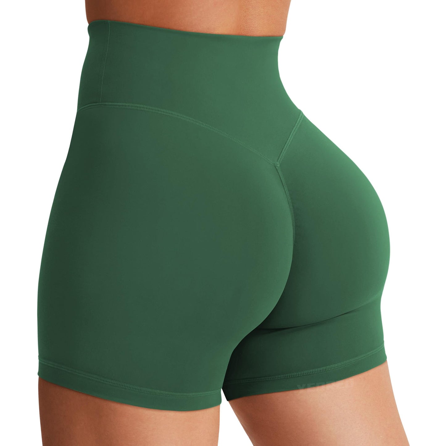 YEOREO Women's Biker Shorts 4.5" / 6" Workout Gym Shorts High Waist Tummy Control Hidden Scrunch Running Yoga