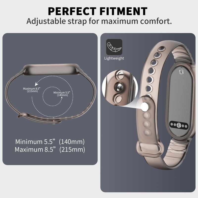 Nimuw Wristband for Plaud NotePin & NotePin S AI Voice Recorder, Adjustable Wearable Strap Compatible with Plaud AI Accessories (Dark Gray)