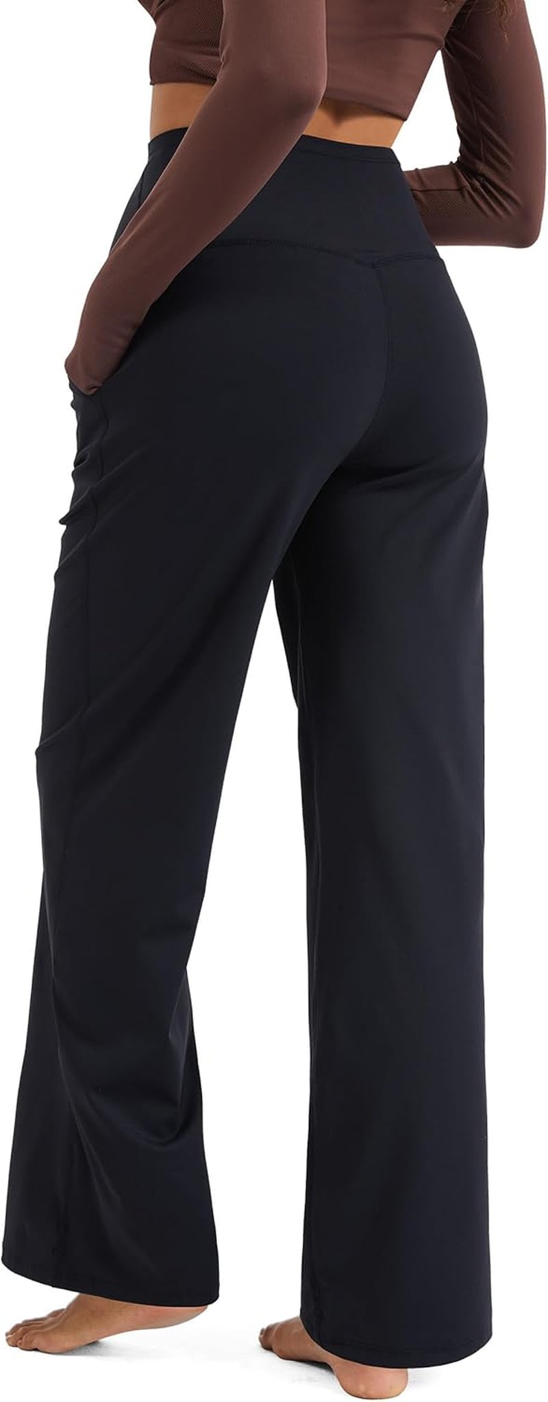 Maternity Yoga Pants - Over The Belly Wide Leg Stretchy Lounge Trousers for Pregnancy | Soft & Comfortable
