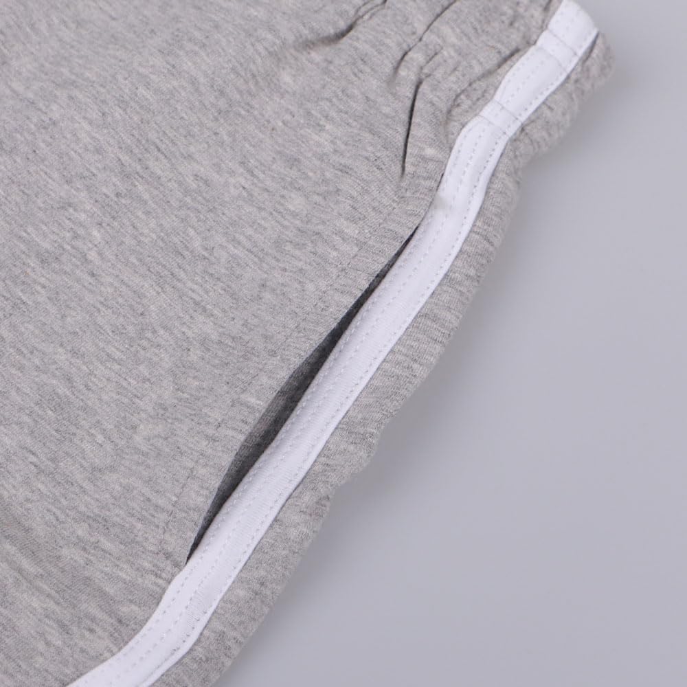 Hanyomo Women Athletic Yoga Fitness Terry Cotton Shorts Gym Running Bodybuilding Medium Thickness Shorts Grey M