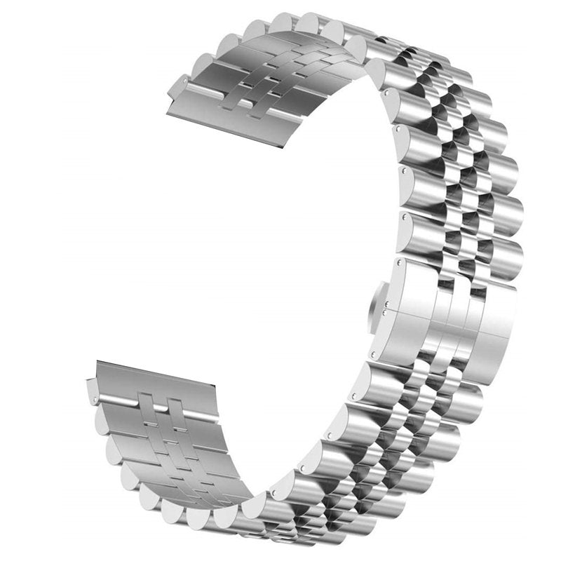 Lamshaw Compatible with CARBINOX Vortex bands, Solid Stainless Steel Heavy Band with Butterfly Folding Clasp Link Bracelet Compatible with CARBINOX Vortex, X-Ranger, Vortex, Vesta, Blaze Round, Blaze S, Blaze Square Smart Watch (Silver)