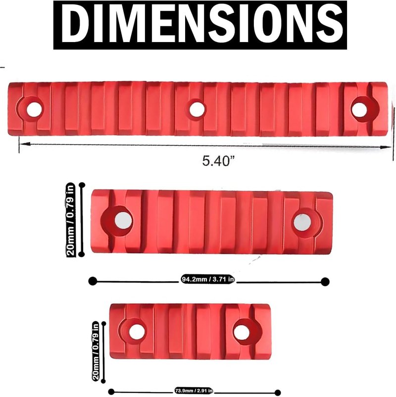Gotical Combo of 8-5 Slots (2 Pcs) & 7-Slots (2 Pcs) & 13 Slots (2 pcs) Section with Direct Attachment Quick Detach Kit-Push (Combo of 5 Items)