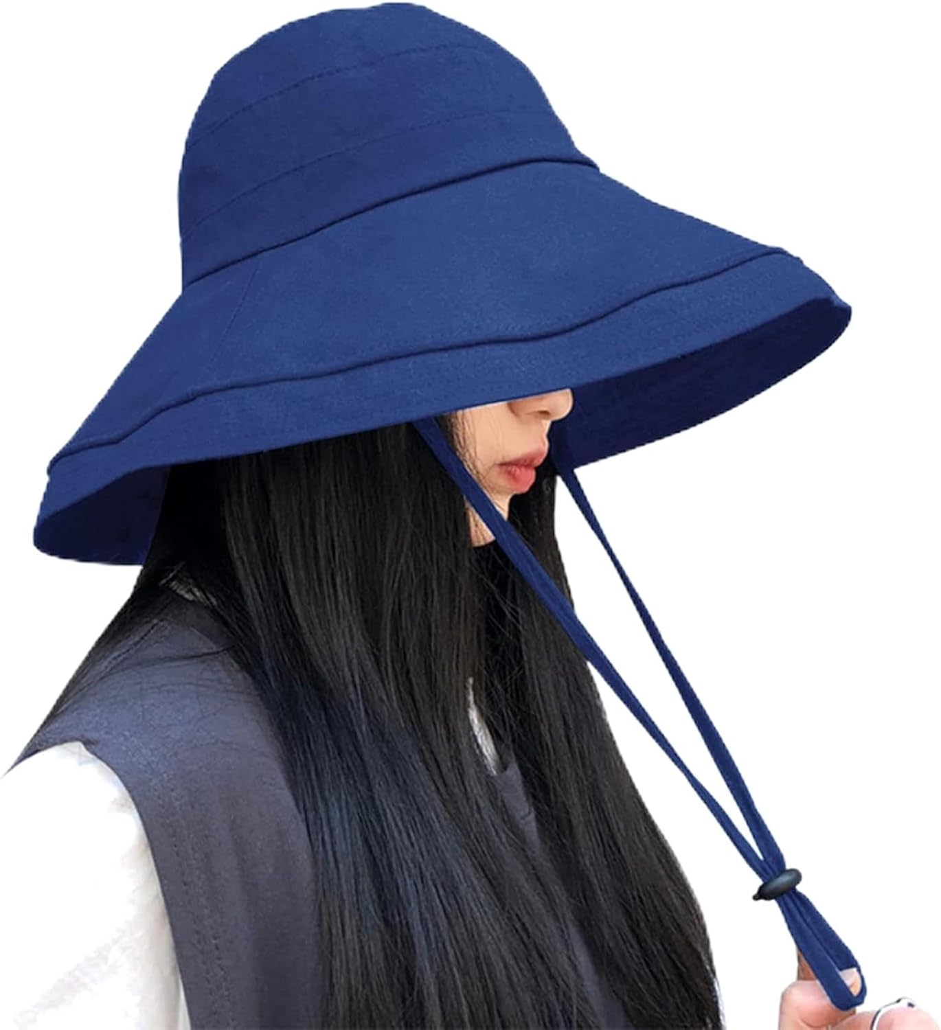 Wide Brim Sun Hat for Women - UV Protection Bucket Hat with Adjustable Strap | Packable Summer Accessory