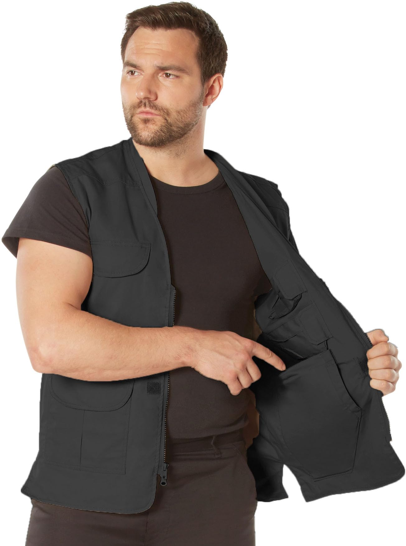 Rothco Men's Lightweight Professional CCW Concealed Carry Vest, Black, Medium