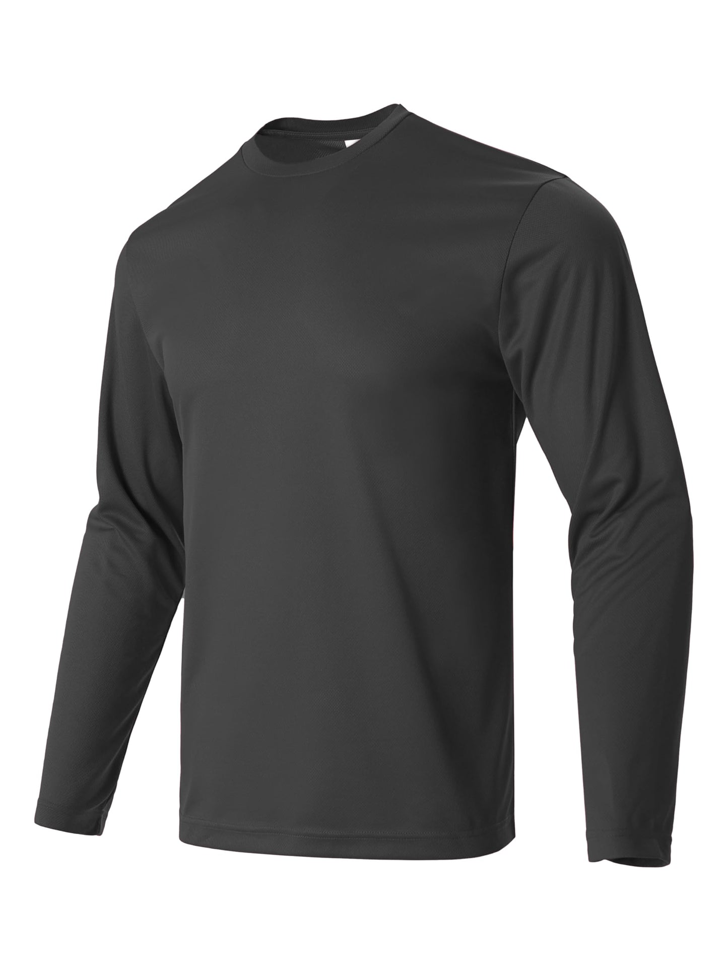 Facitisu 5 Pack Mens Long Sleeve T-Shirts Casual Crew Neck Tee Shirt Summer Soft Running Swimming Cycling Fishing Tops