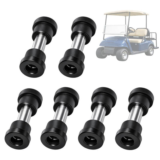 Podoy Golf Cart Leaf Spring Bushings Compatible with EZGO TXT Medalist 1994-Up, Club Car DS 1981-Up, Replace 70289-G02, 70291-G01, 1012303, 1015583 (12pcs Bushings, 6pcs Sleeves)
