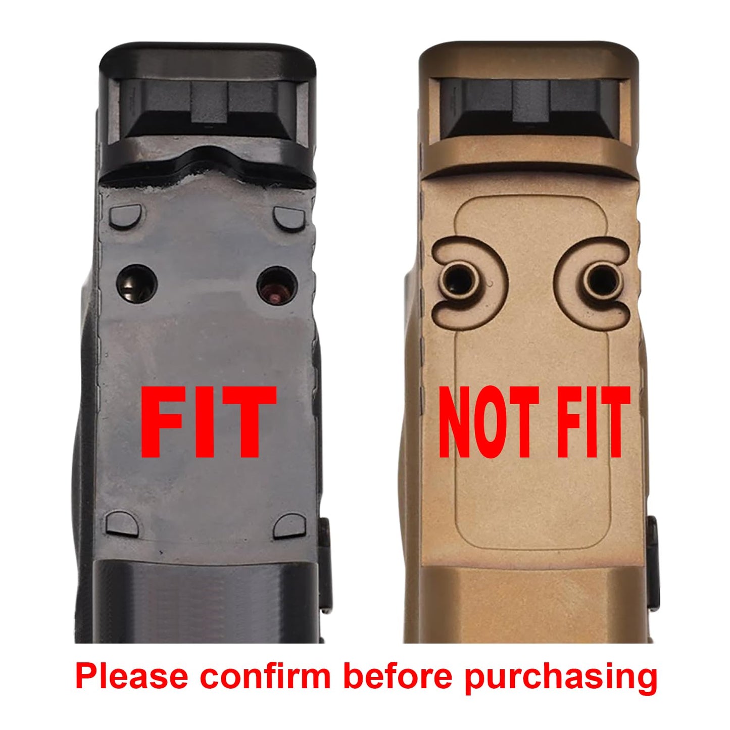 DPP Titanium Adapter Plate for Glock 43X/48 MOS Hellcat OSP with M4 Thread Holes and Holosun 407k/507k - GL-H07KA