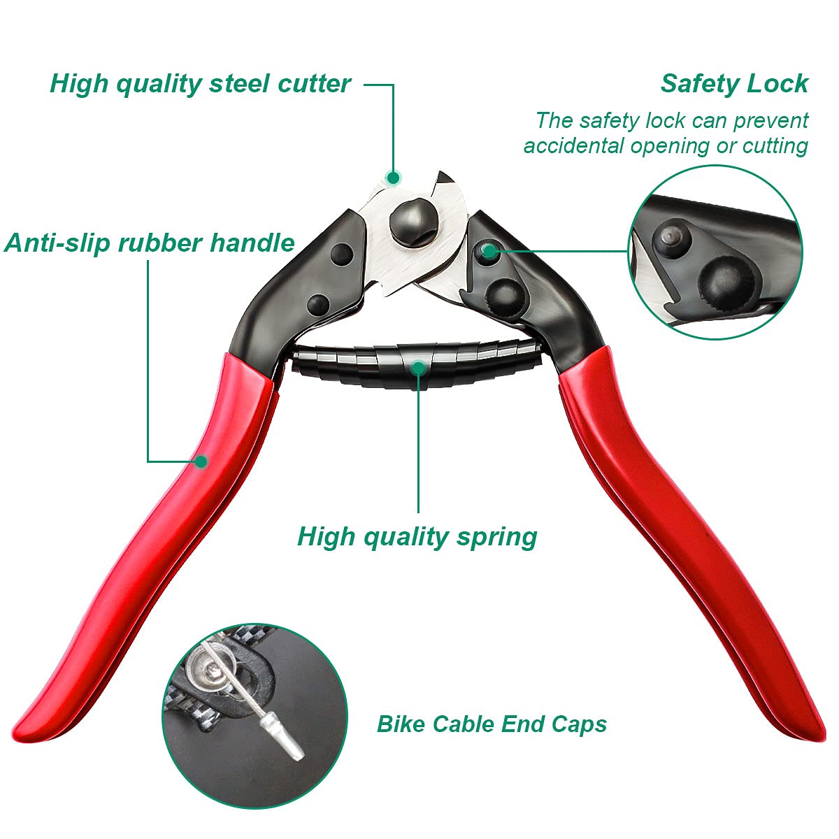 ZFZ Stainless Steel Cable Cutter, Bicycle Wire Rope Shearing Forceps Cutter Bike Wire Nipper Cutters for Cable and Housing, Repair Assembly Tool