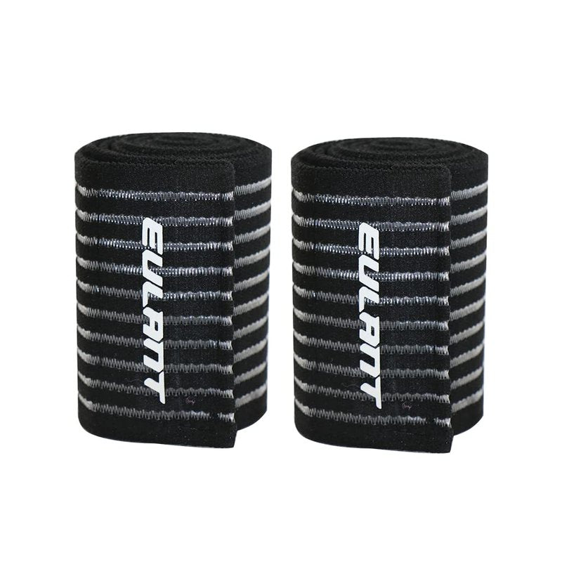 ONTYZZ 2 Pieces 90 cm Adjustable Calf Compression Bandage Support Elbow Wraps Elastic Sports Ankle Bands, Black