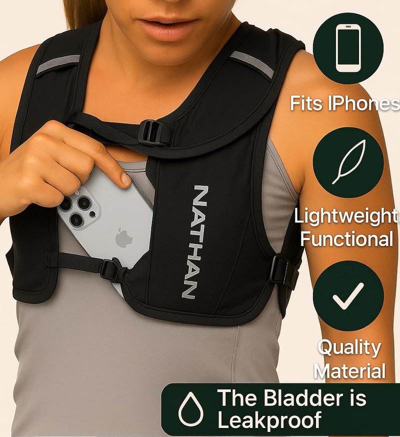 Nathan QuickStart 3.0 Hydration Pack with 2 14oz Soft Flask, for Running Vest, Hiking, Walking, Marathon, Obstacle Course Run, Race