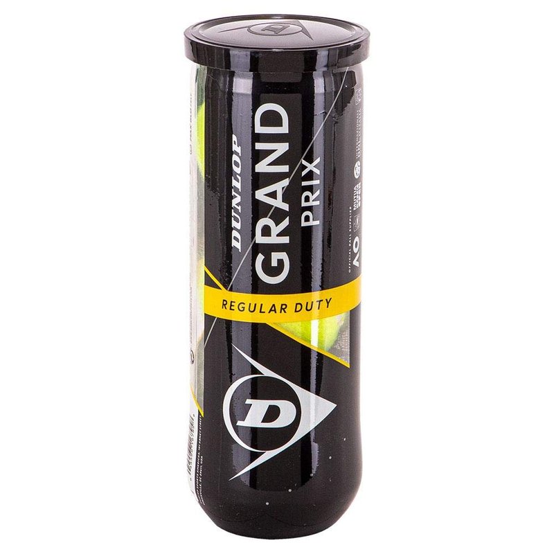 DUNLOP Grand Prix Regular Duty All-Court Tennis Balls - 3 Ball Can (2 Cans)